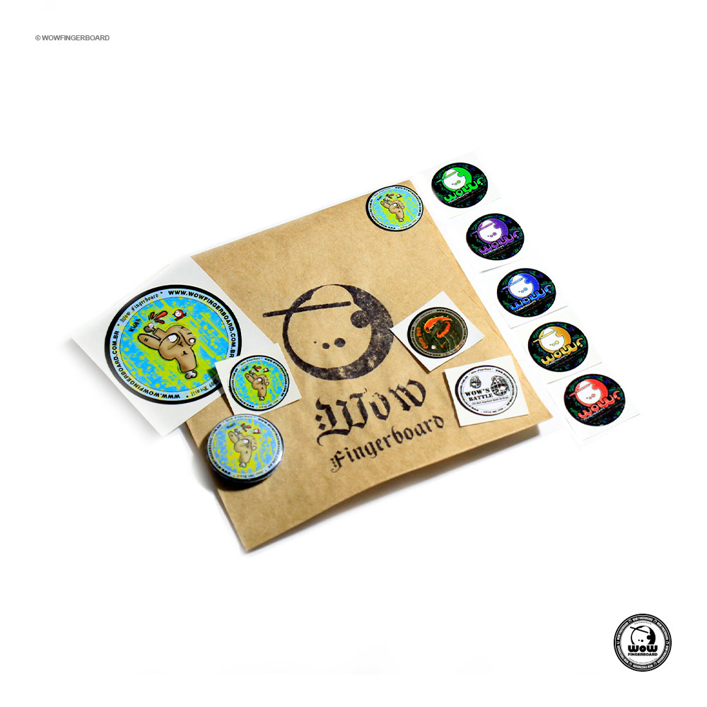 Wow Fingerboard Sticker Pack Hand