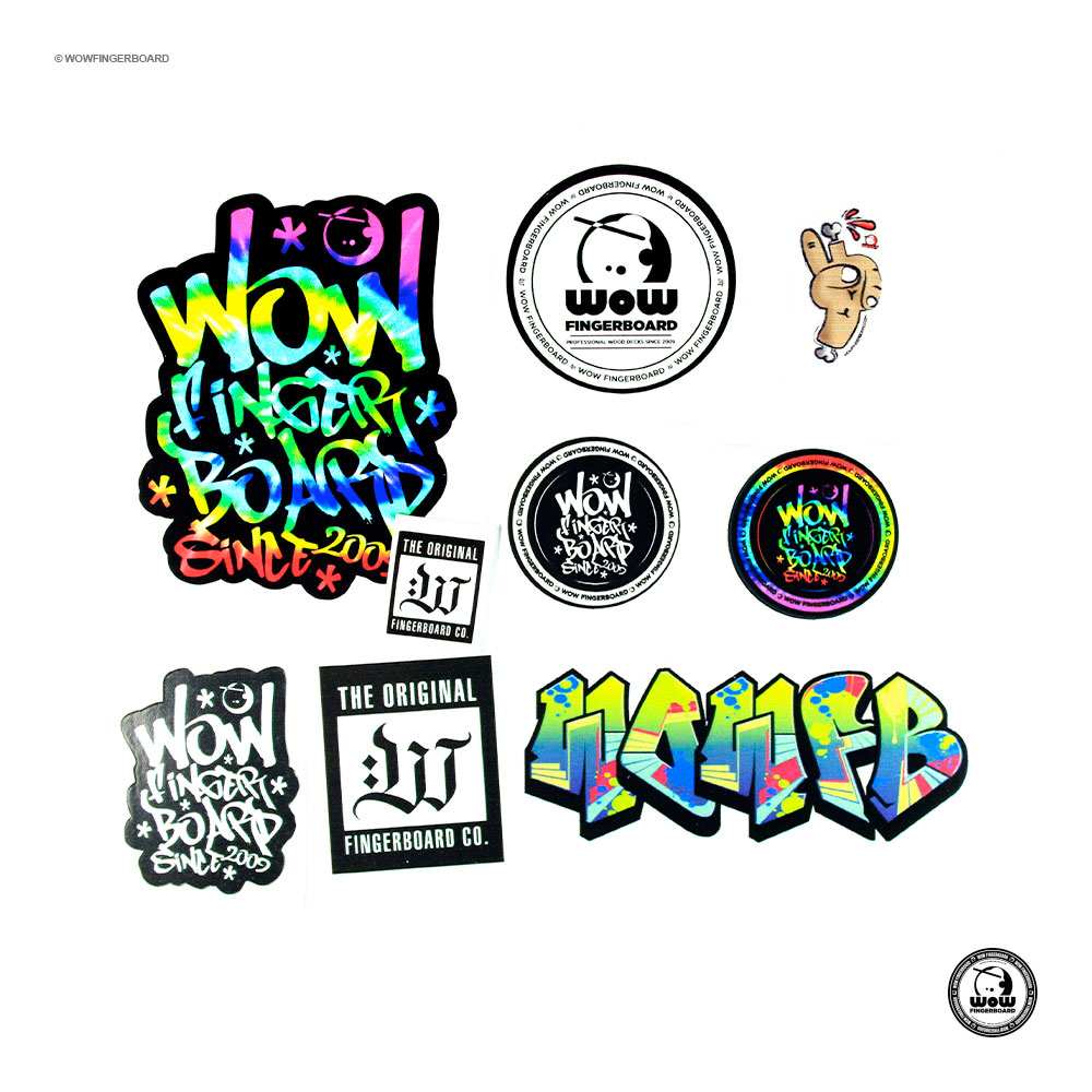 Wow Fingerboard Sticker PackSticker Pack lank Fingerboards