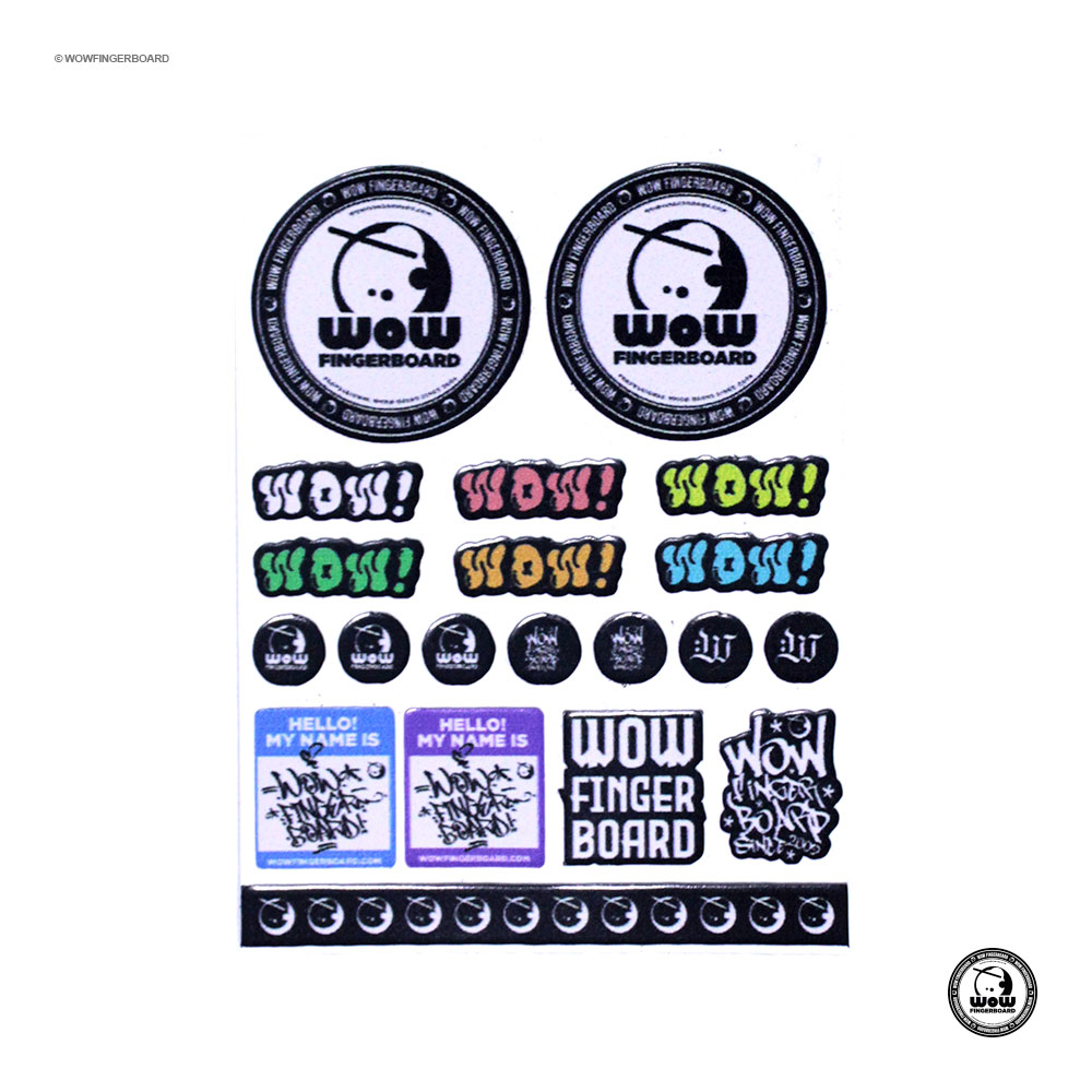 Wow Fingerboard Stickers