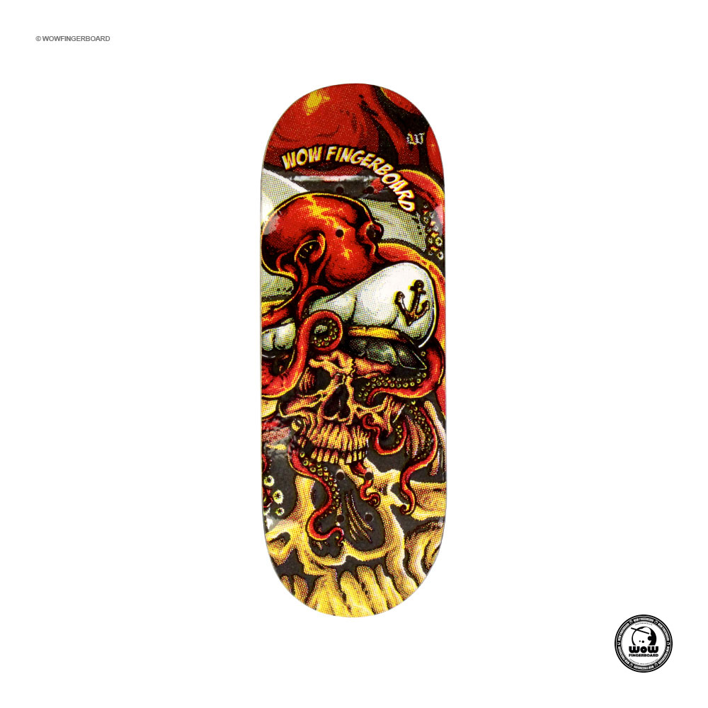 Wow Fingerboard Deck Octopus Orange 33.6mm