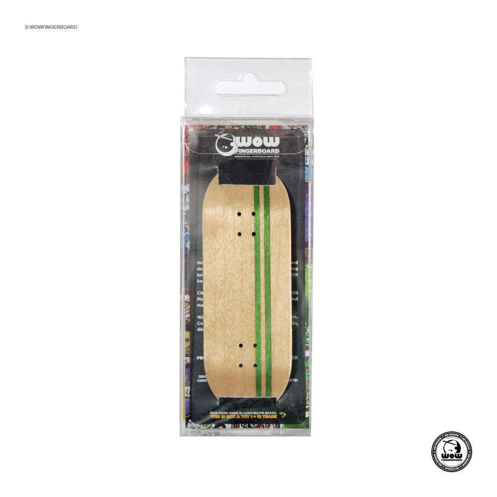 Wow Fingerboard Deck Limited Edition (Street) Split Ply Green